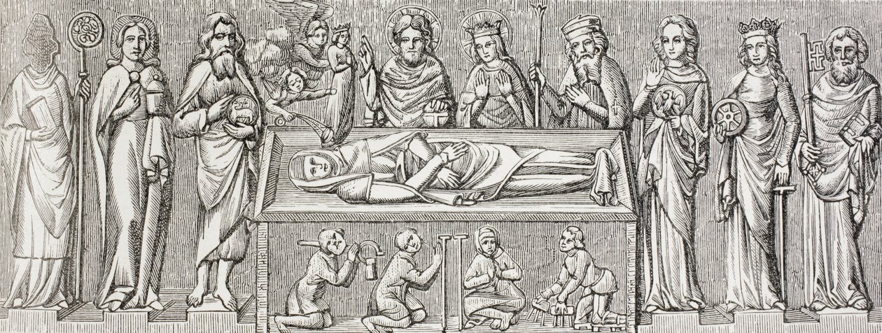 Nach dem Basrelief auf dem Grab von Elisabeth von Ungarn von Paul Lacroix