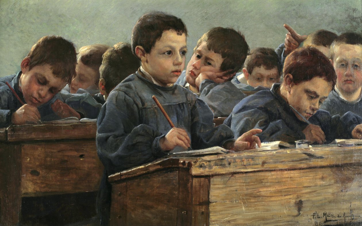 Im Klassenzimmer, 1886 von Paul Louis Martin des Amoignes