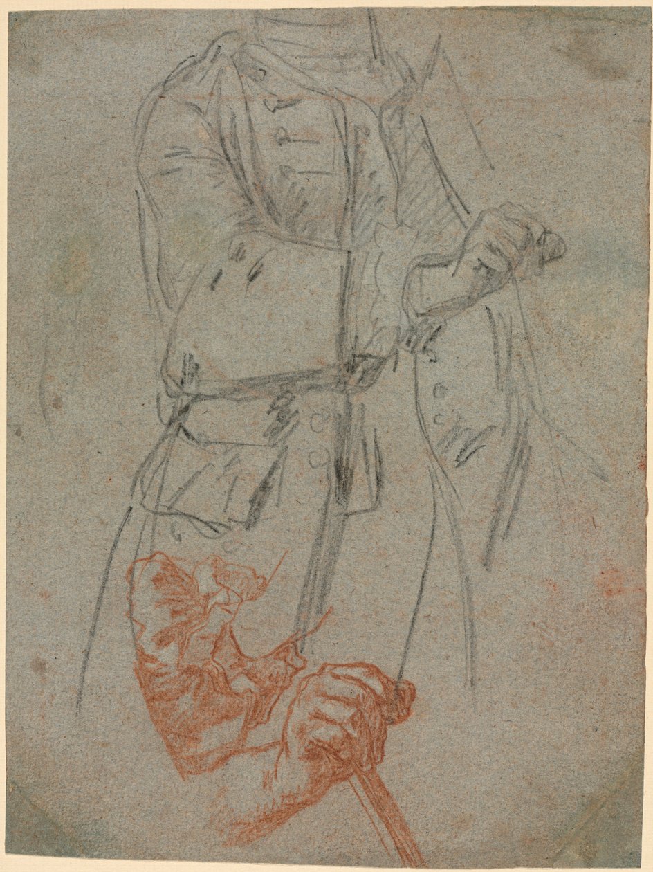 Studien eines Kostüms, Ärmels und Hand von Paul Michel Hossard