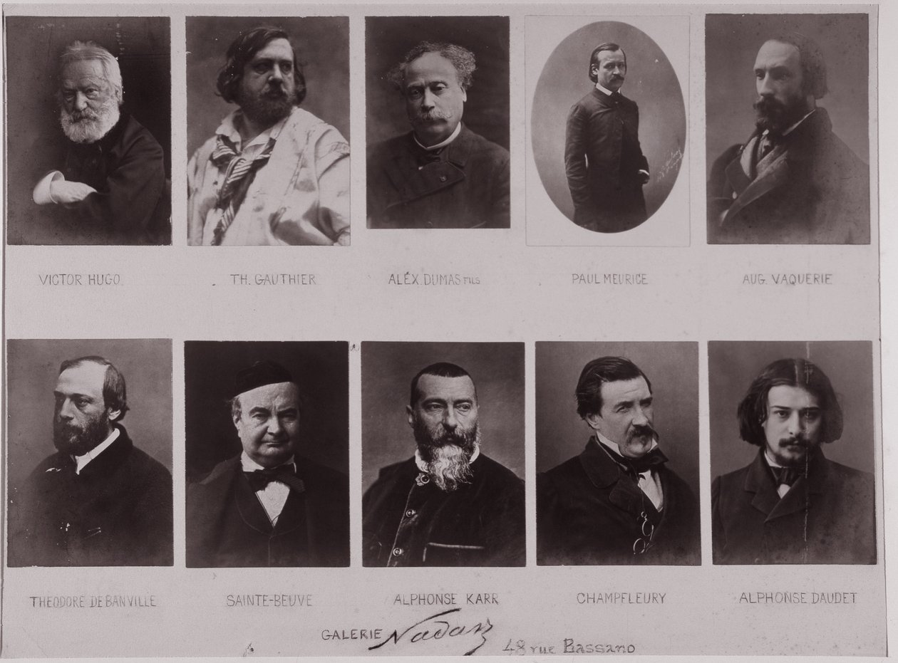 Zehn Porträts von Paul Nadar (s/w Foto) von Paul Nadar