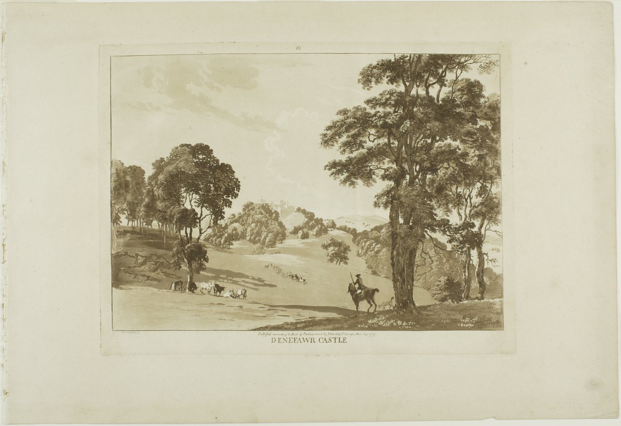 Denefawr Castle, Platte elf aus Zwölf Ansichten in Wales von Paul Sandby