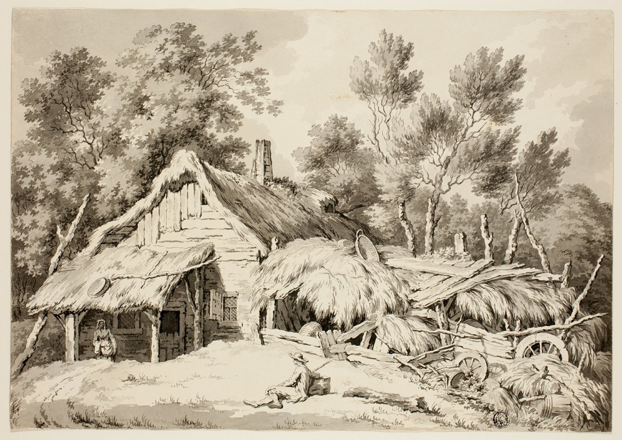 Reetgedecktes Häuschen von Paul Sandby