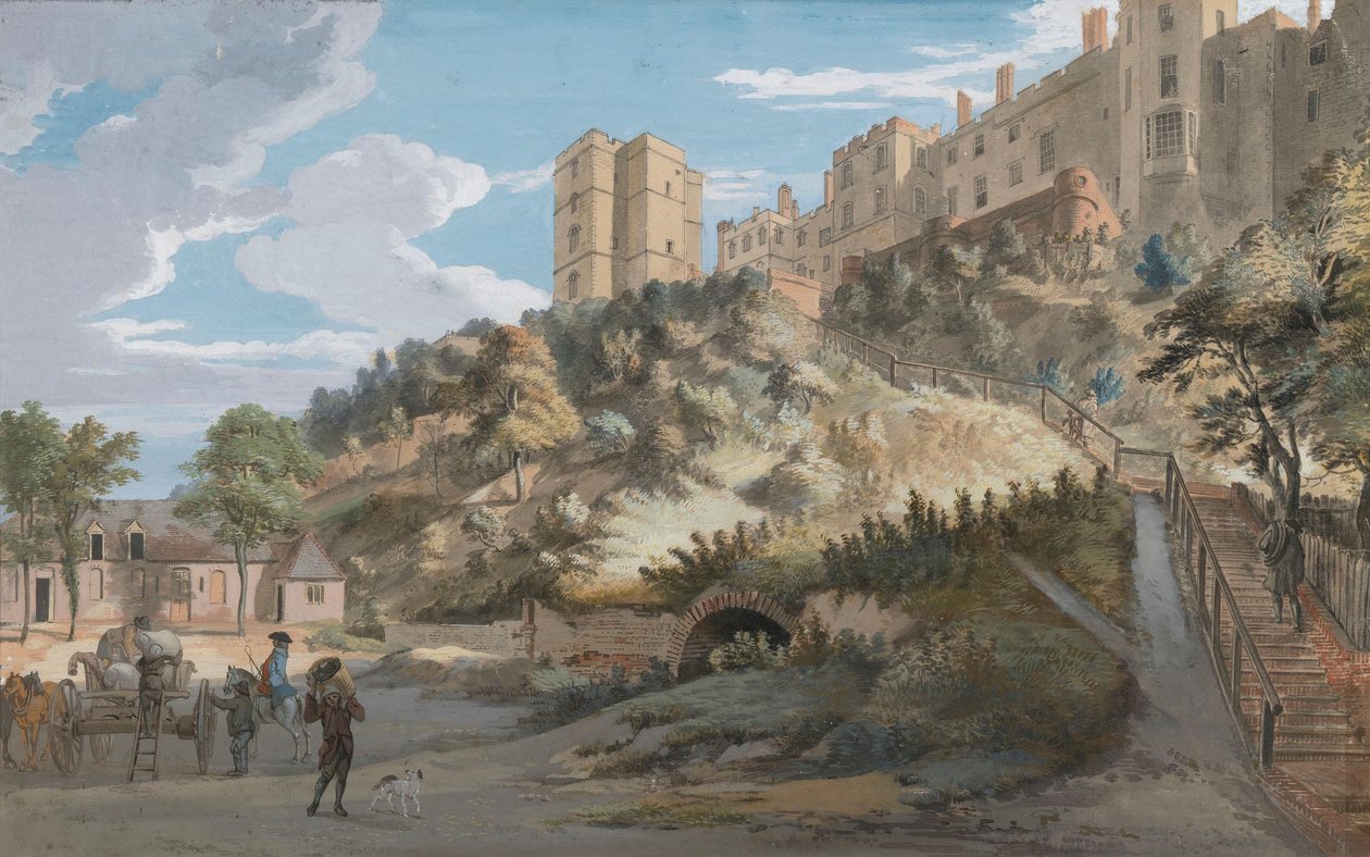 Die Hundert Stufen und der Winchester Tower, Windsor Castle, Berkshire von Paul Sandby