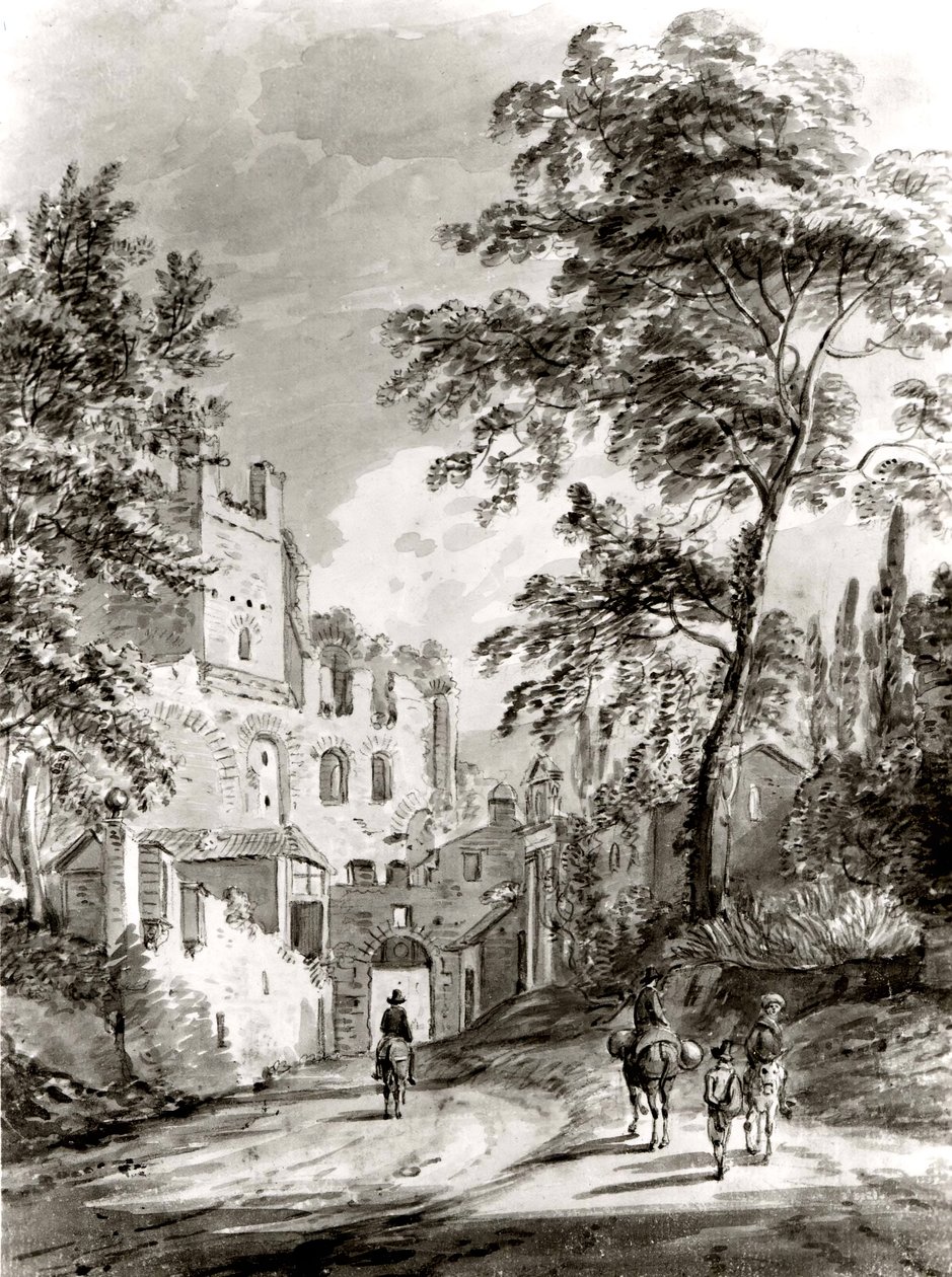 Reisende betreten eine Stadt, 1751-1809 von Paul Sandby
