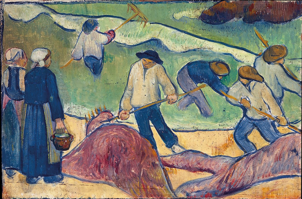 Kleine Landschaft mit Seetangfischern von Paul Sérusier