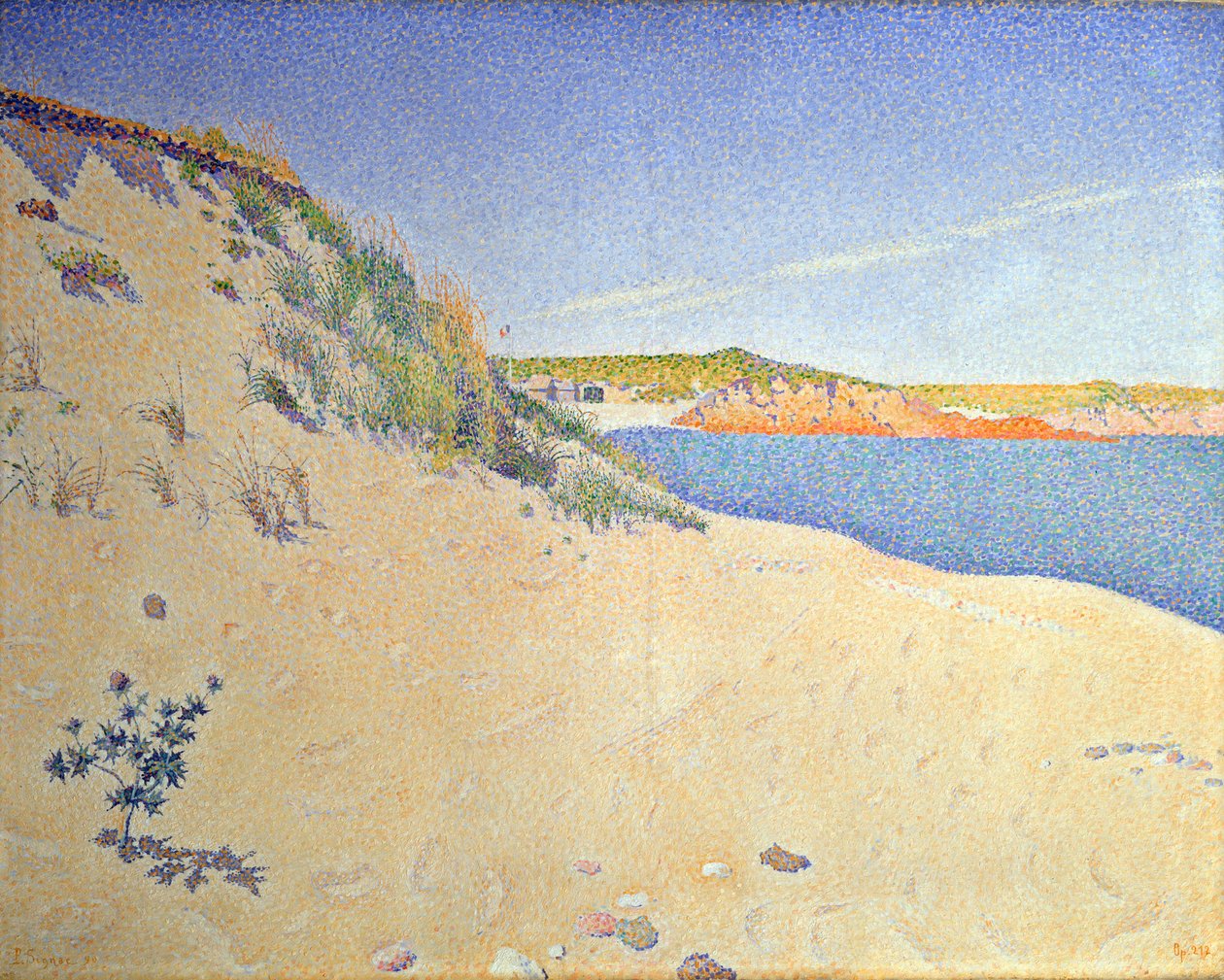 Der Strand von Saint-Briac. Op. 212 Sandiger Strand, 1890 von Paul Signac
