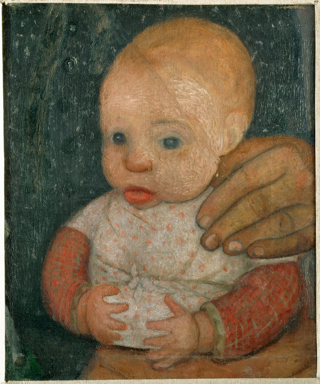 Baby und Hand der Mutter von Paula Modersohn-Becker