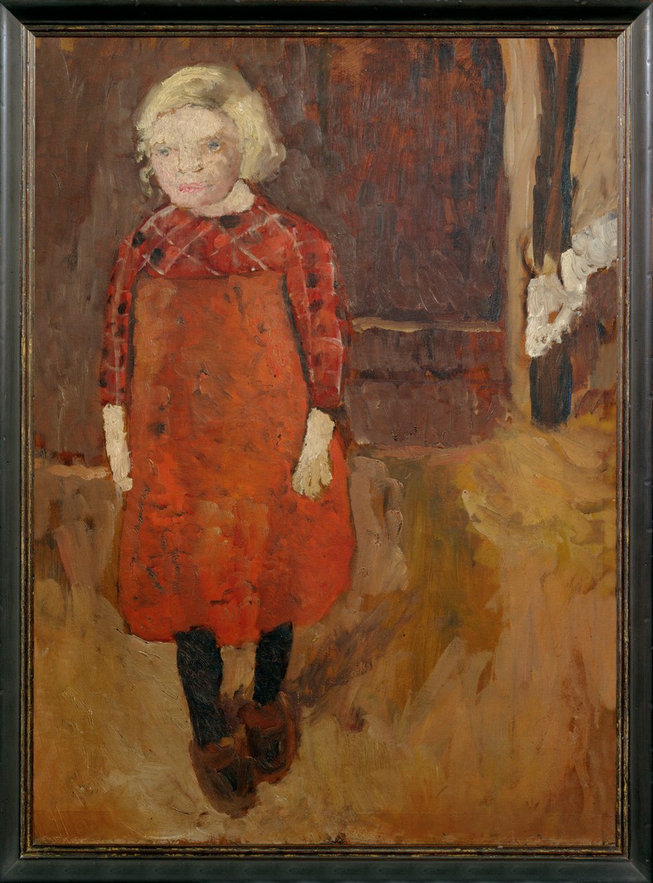 Mädchen vor einem Ziegenstall von Paula Modersohn-Becker