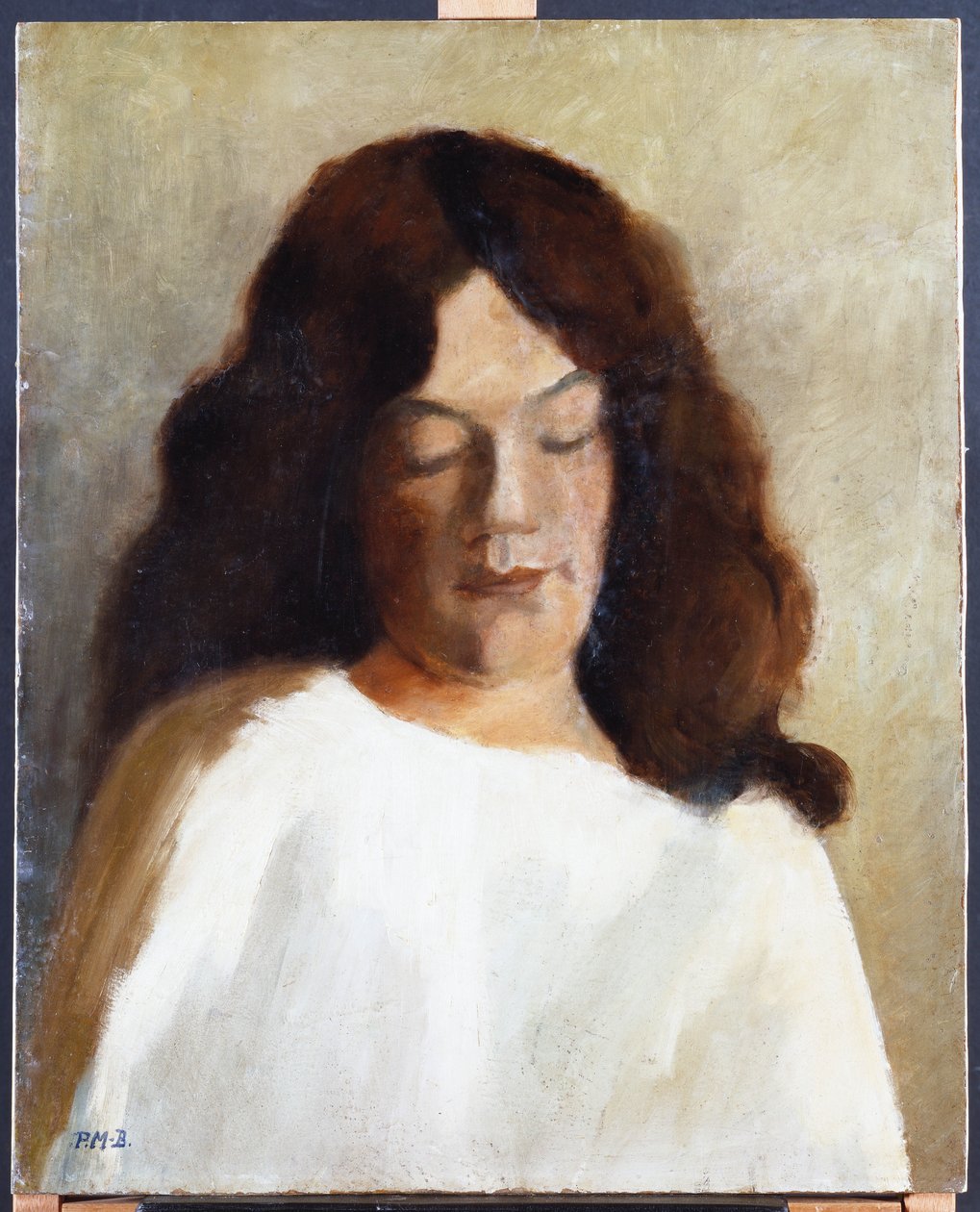 Junge Frau mit offenem Haar, ca. 1897 von Paula Modersohn Becker
