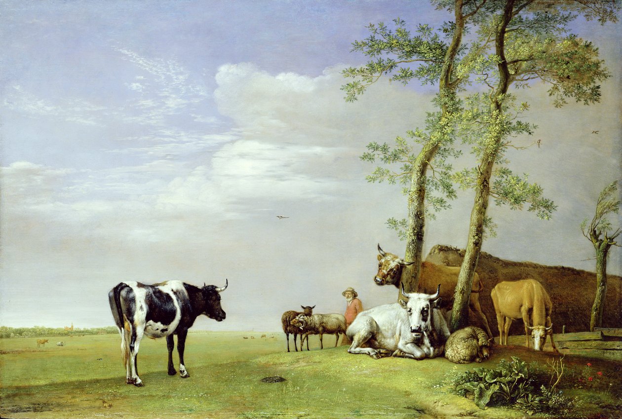 Ein Landsmann mit seiner Herde, 1648 von Paulus Potter