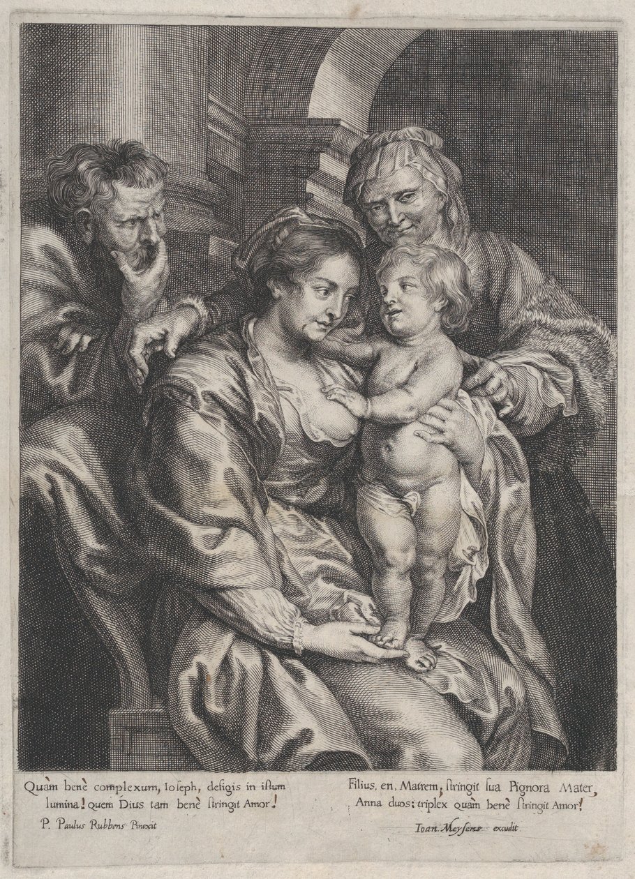 Heilige Familie mit der heiligen Anna, ca. 1620-70 von Paulus Pontius