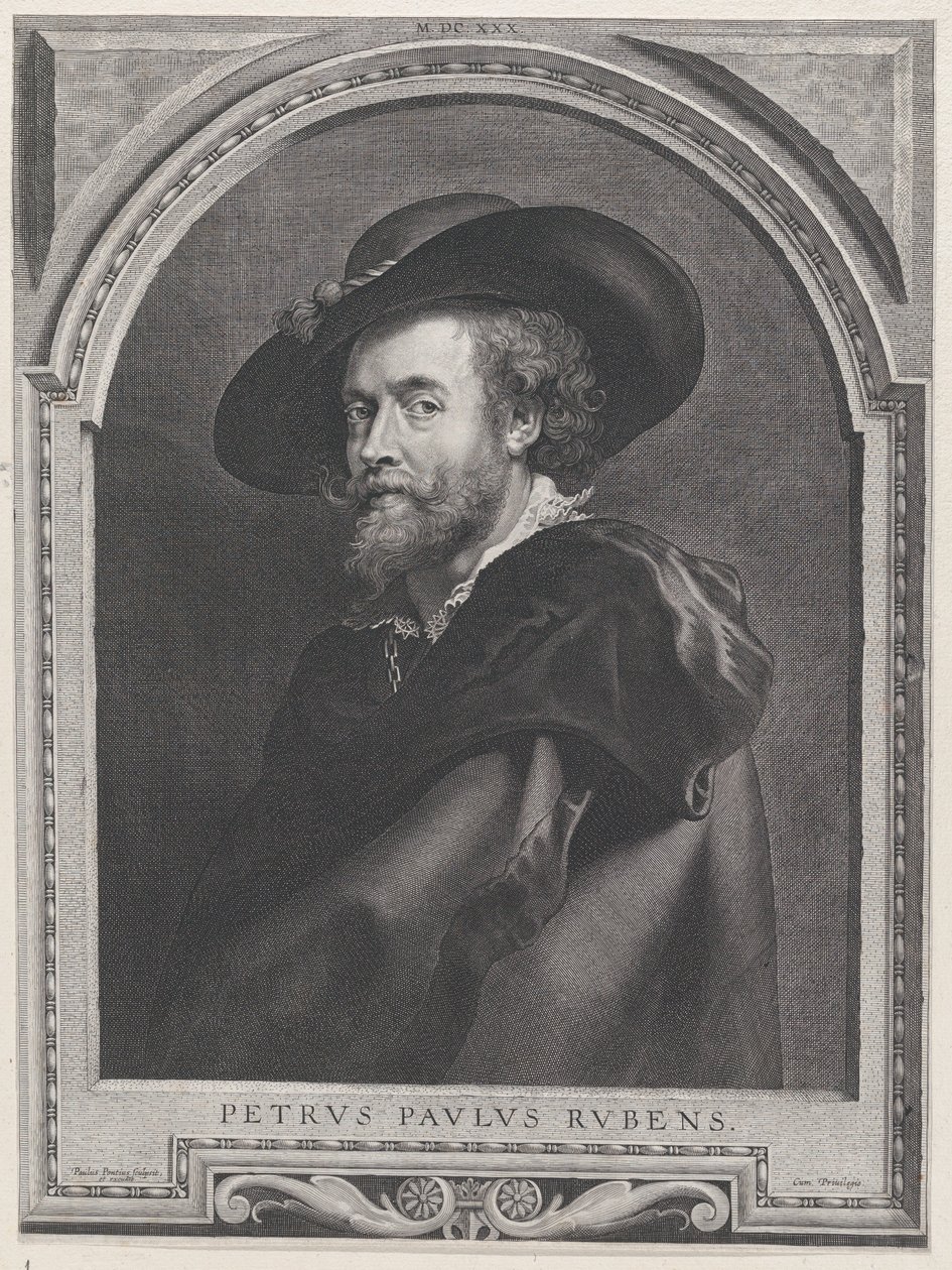 Porträt von Peter Paul Rubens im Alter von 46 Jahren von Paulus Pontius