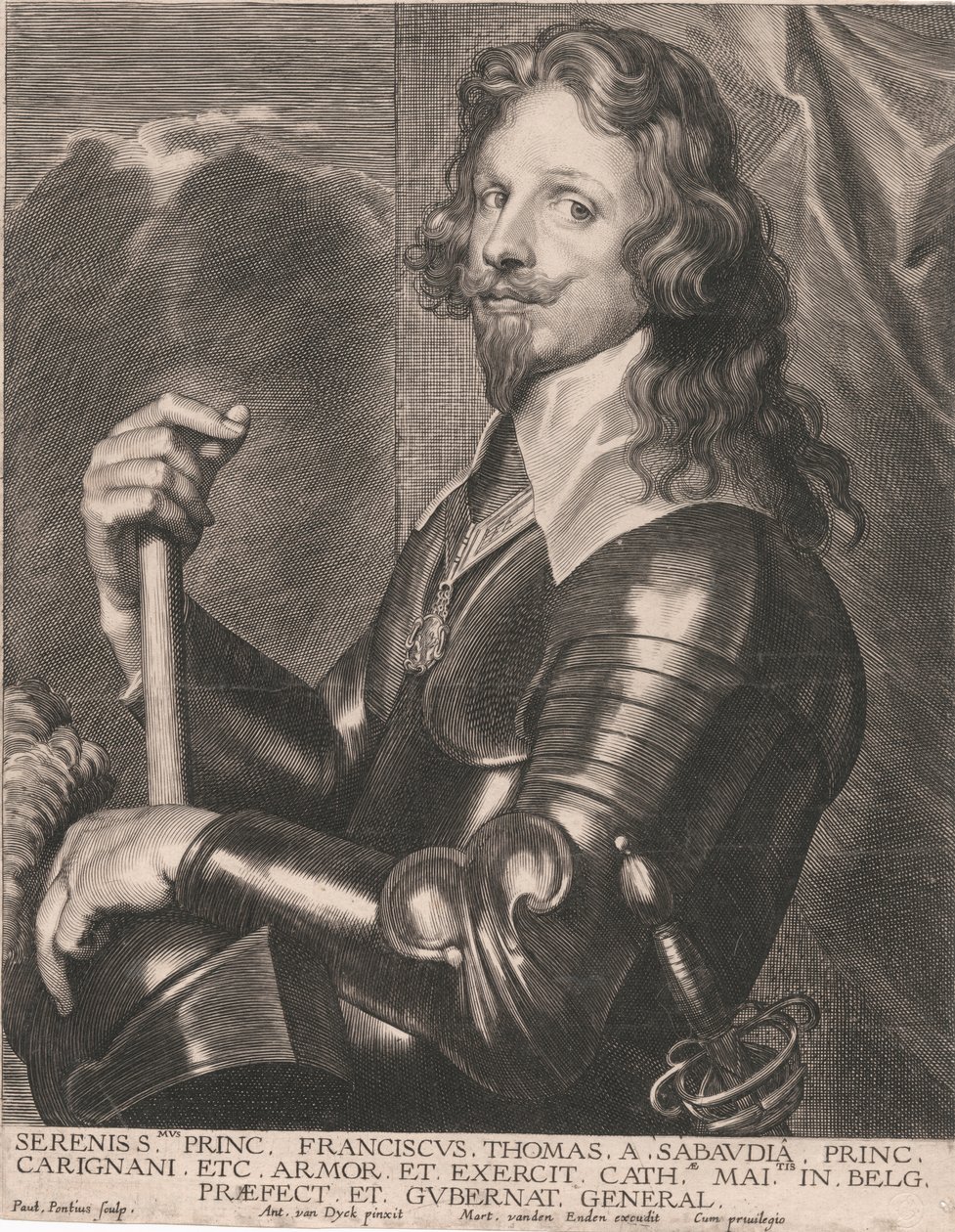Serenissmus Princ. Franciscus Thomas a Sabaudia, Princ. Carignani, etc. Rüstung und Übung, von Paulus Pontius