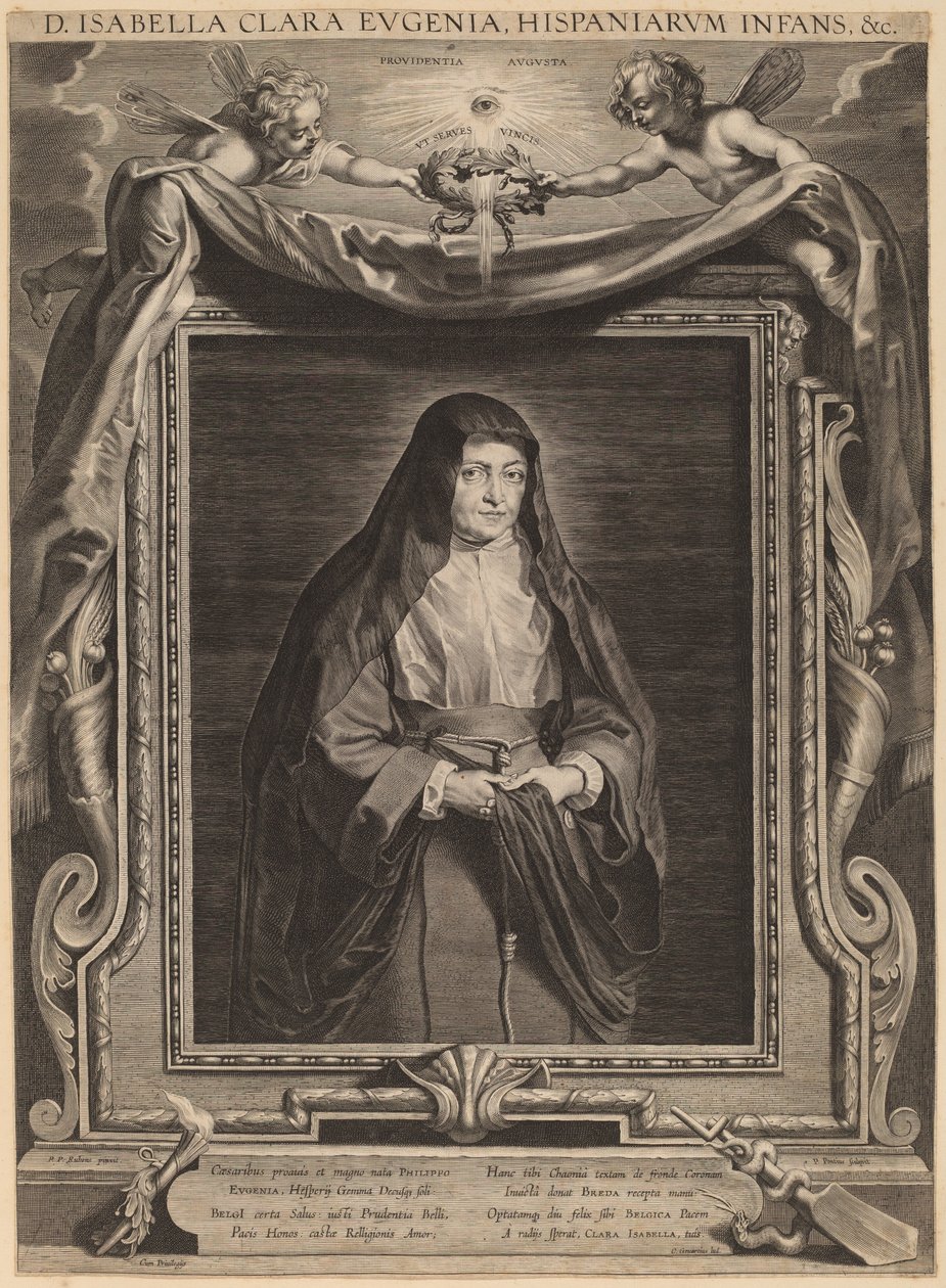 Isabella Clara Eugenia, Infantin von Spanien von Paulus Pontius, after Sir Peter Paul Rubens