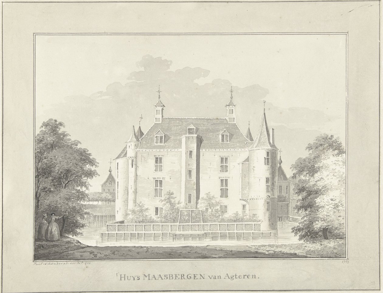 Das Haus Maarsbergen, von hinten von Paulus van Liender
