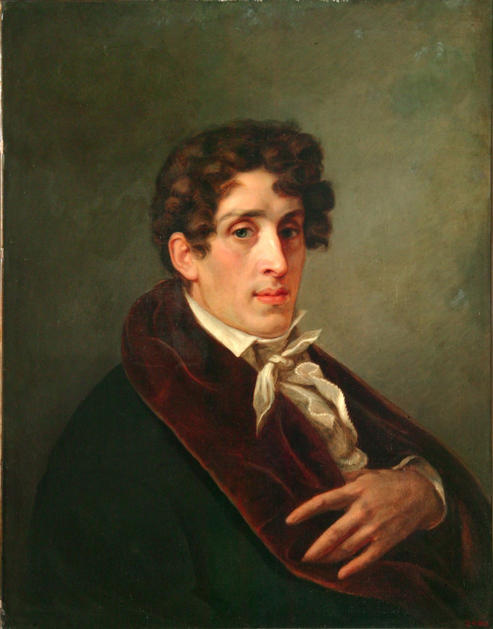Porträt des Künstlers Graf Fjodor Petrowitsch Tolstoi, 1809 von Pavel Nikolayevich Michaylov