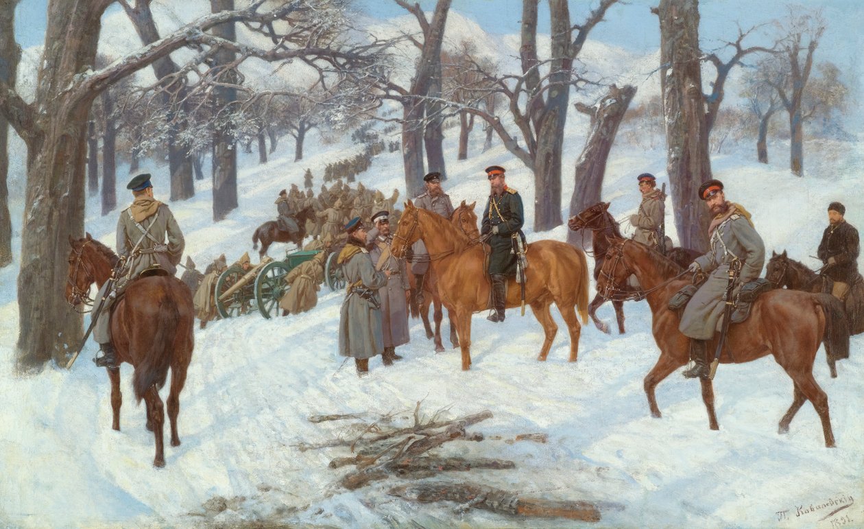 General Graf Iosif Gurko im Balkan von Pavel Osipovich Kovalevsky