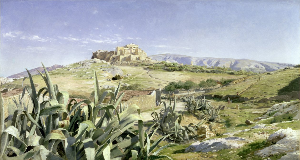 Blick auf die Akropolis, 1893 von Peder Monsted