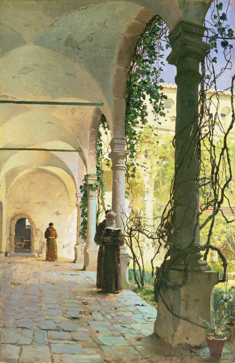 In den Kreuzgängen des Klosters Santa Maria Jesus in Taormina von Peder Monsted