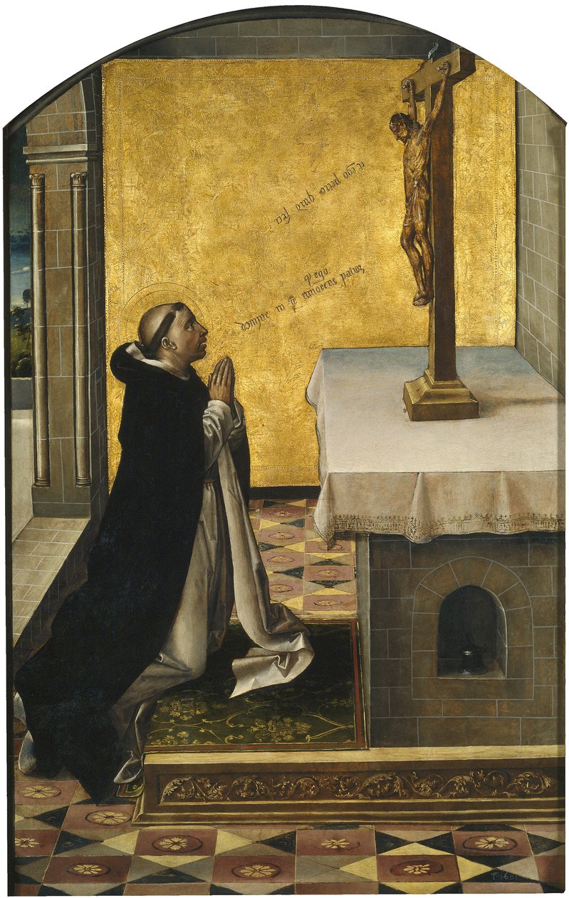 Der heilige Petrus Märtyrer im Gebet, 1493-1499 von Pedro Berruguete