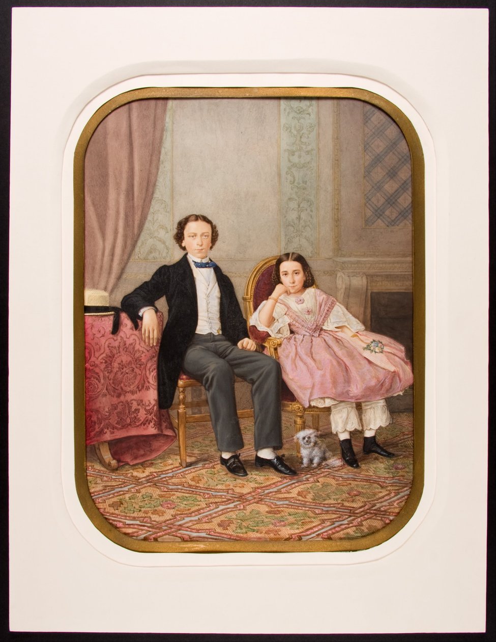 Antonio und Amelia del Valle y Serrano als Kinder von Pedro Martínez de Hebert
