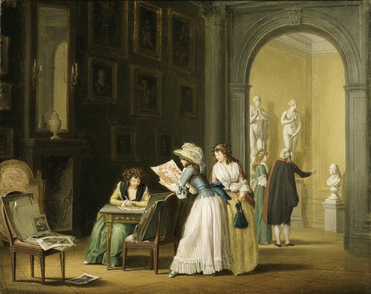 Innenraum aus einer Kunstsammlung von Pehr Hilleström