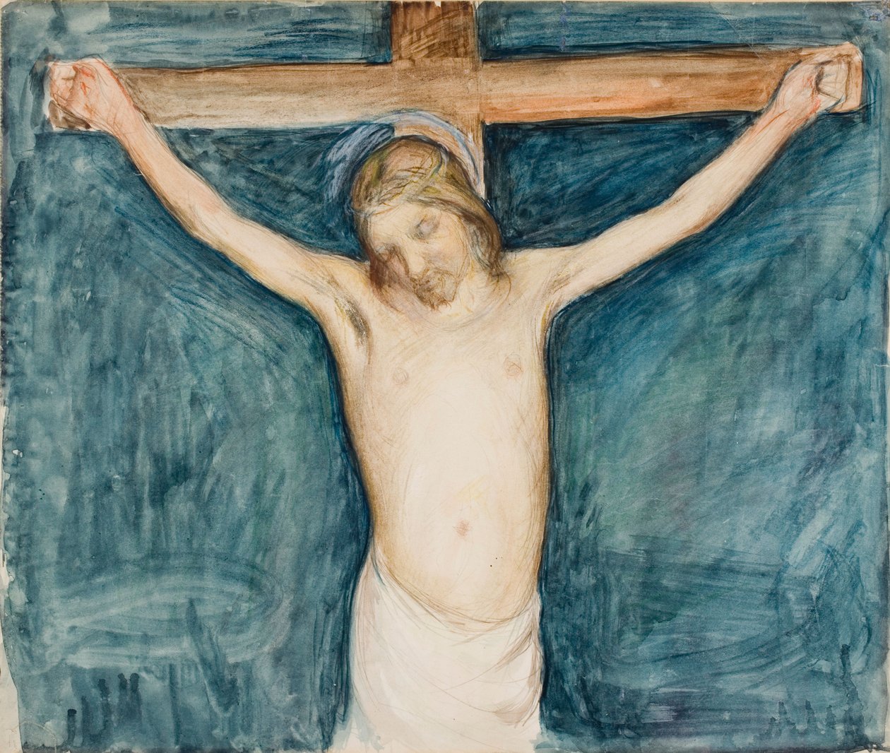 Kreuzigung, Entwurf für das Altarbild in der Kirche von Mikkeli von Pekka Halonen