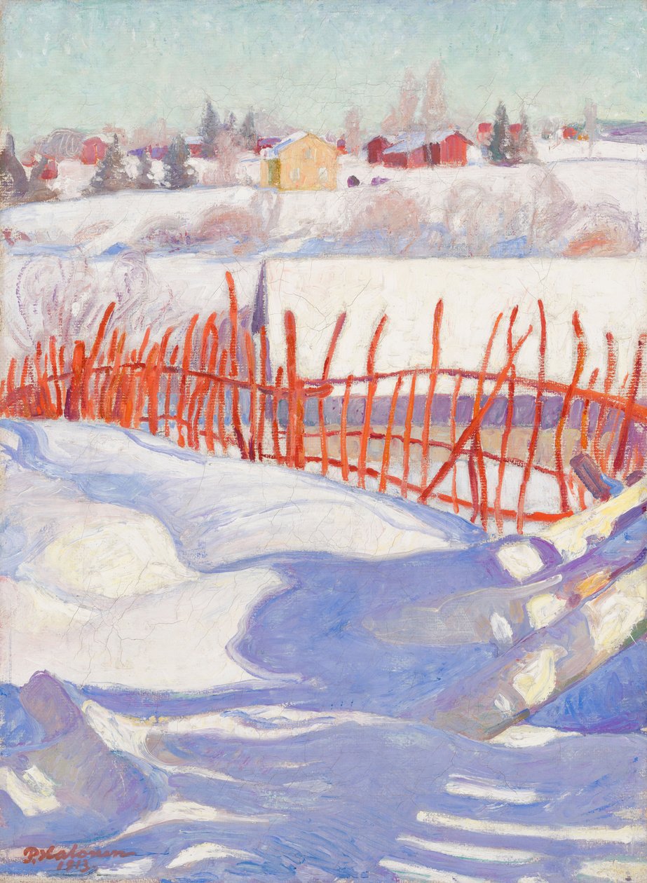 Dorf im Winter von Pekka Halonen