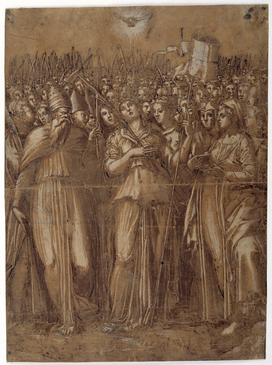 St. Ursula mit den gemarterten Jungfrauen von Pellegrino (c.1460 1523) Aretusi