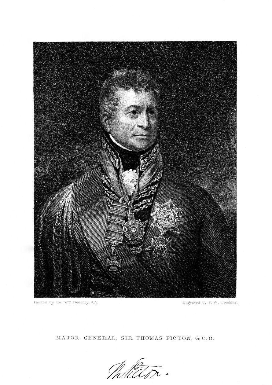Sir Thomas Picton, britischer Soldat, 19. Jahrhundert von Peltro William Tomkins