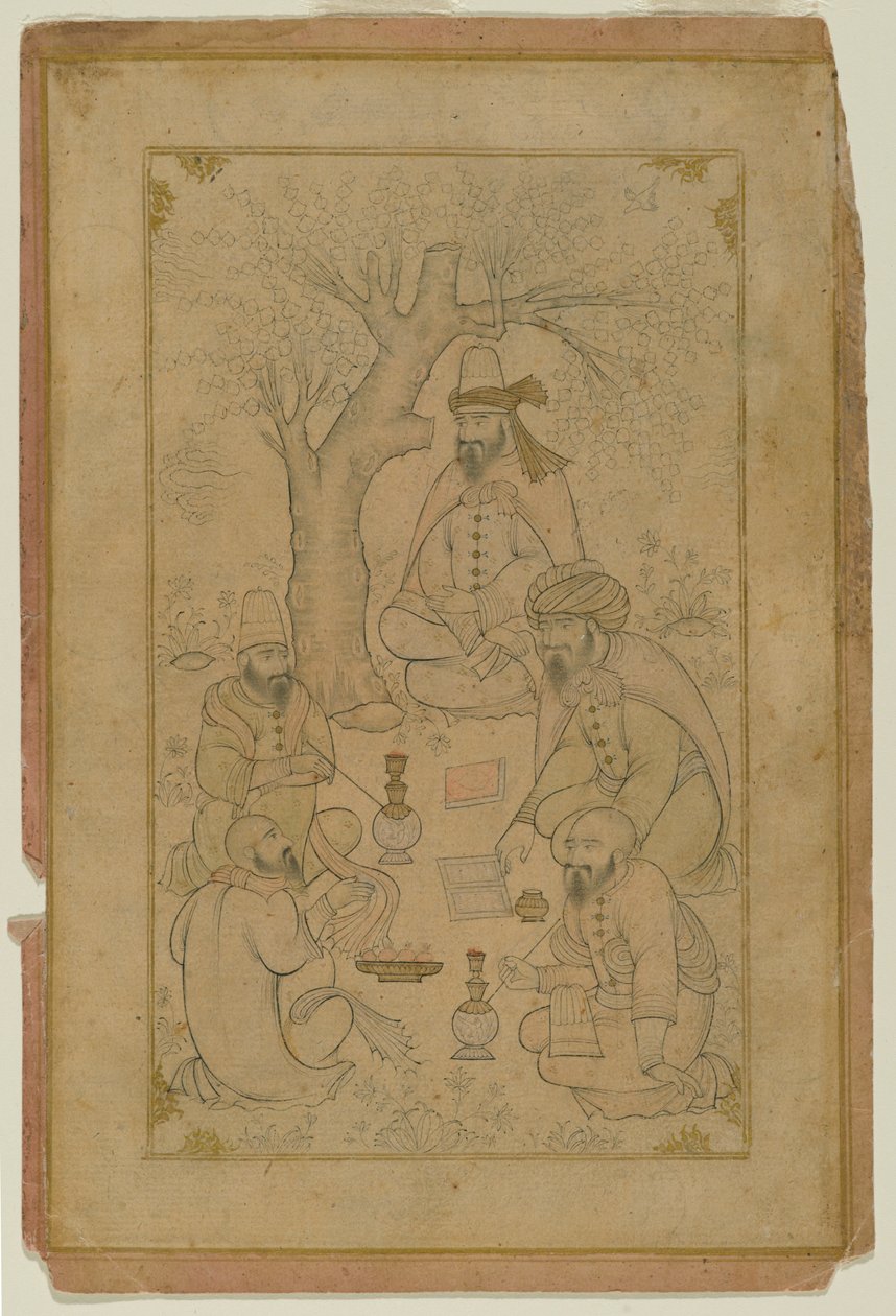 Eine Versammlung von Derwischen, mittlere 17. Jahrhundert von Persian School