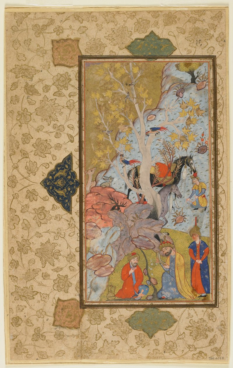 Iskandar besucht einen Einsiedler, Schiras, Iran, ca. 1580-1600 von Persian School