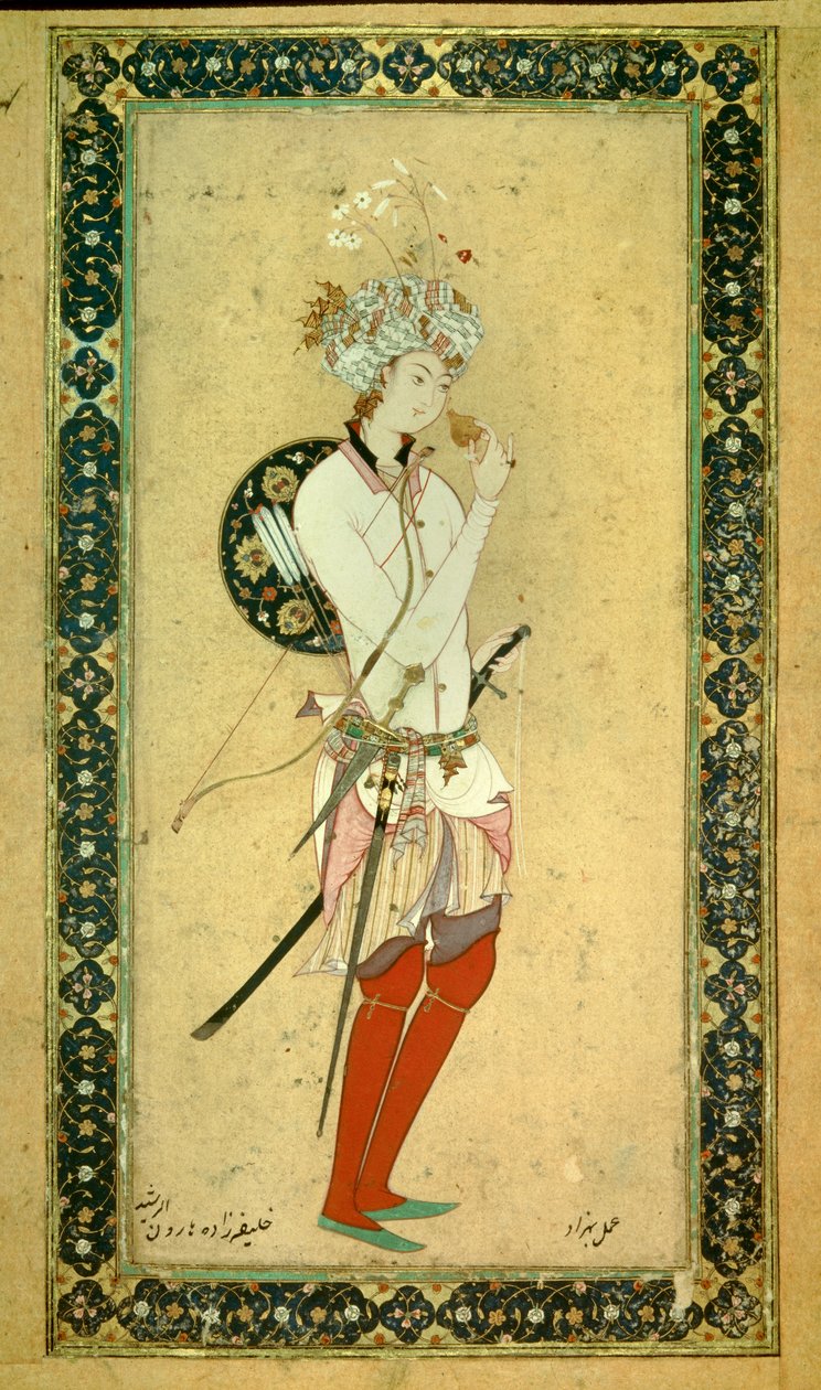 Porträt von Harun al-Raschid, Abbasiden-Kalif von Persian School
