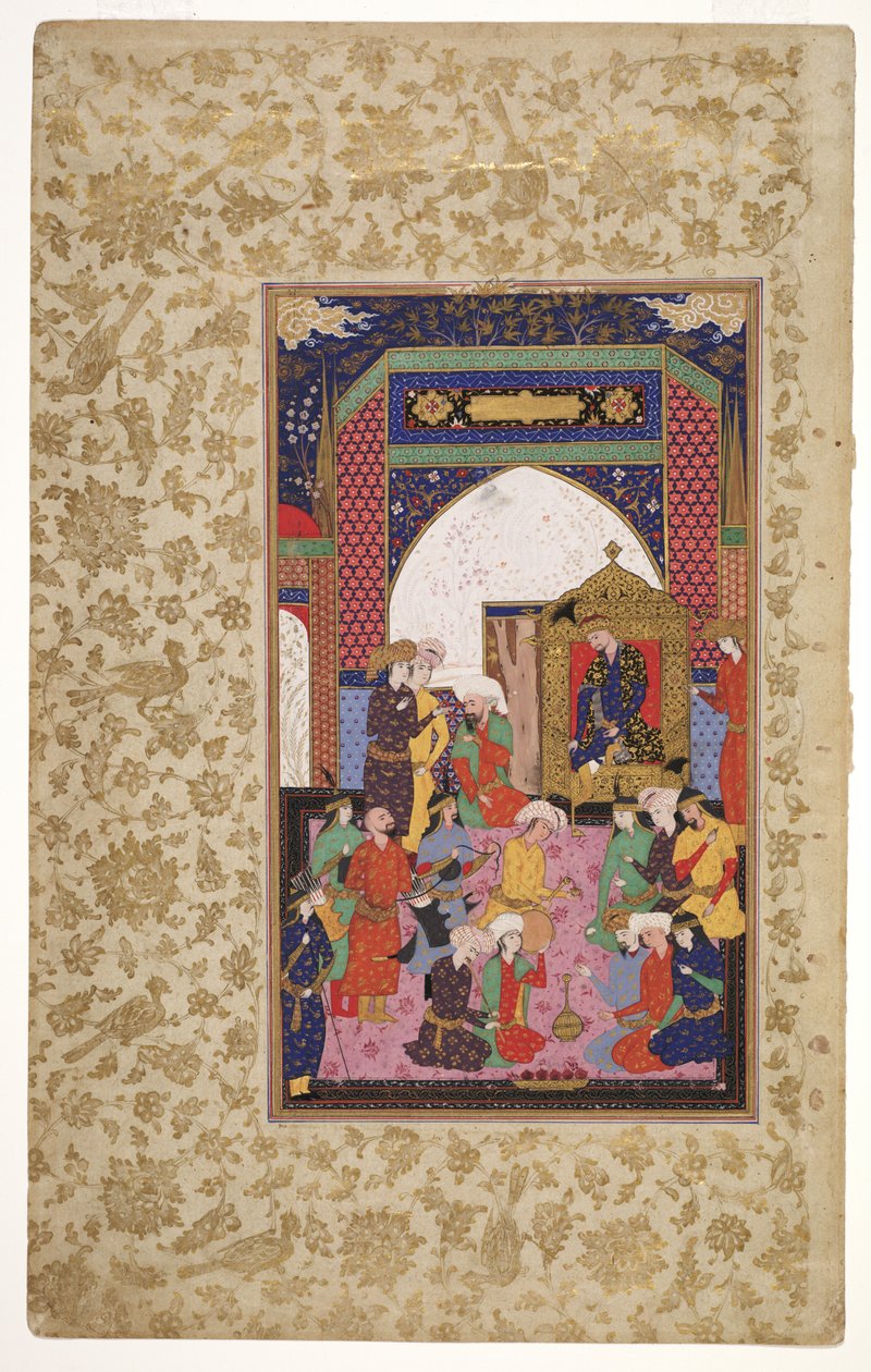 Gefangener vor dem Schah, um 1650 von Persian School