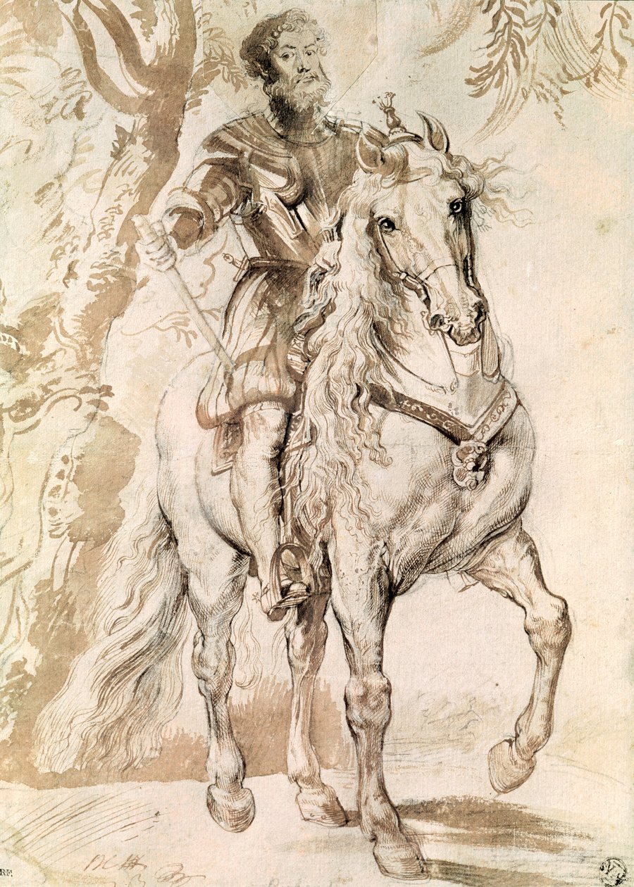 Studie für ein Reiterporträt des Herzogs von Lerma (1553-1625), 1603 von Peter Paul Rubens