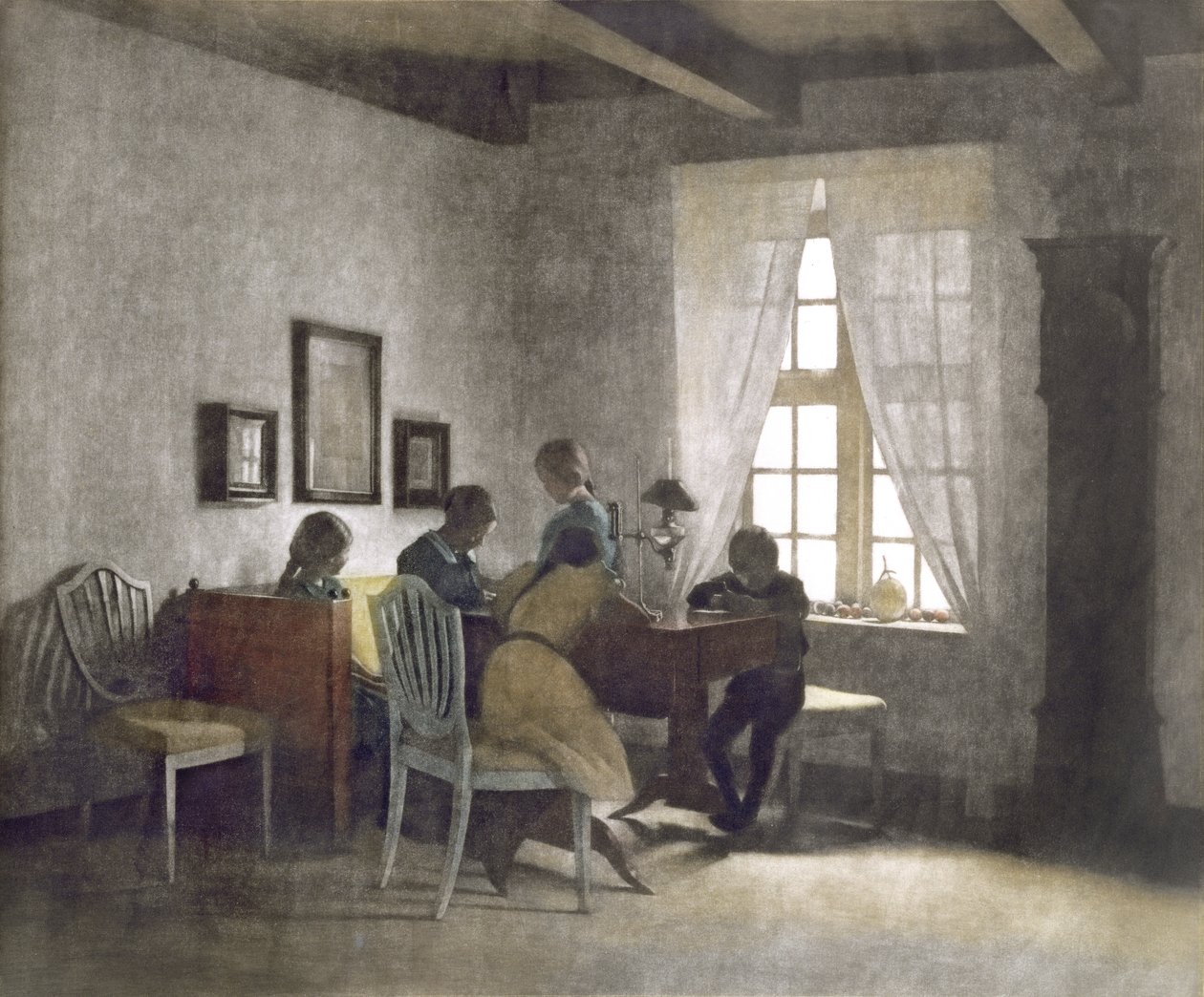 Kinder am Tisch von Peter Vilhelm Ilsted