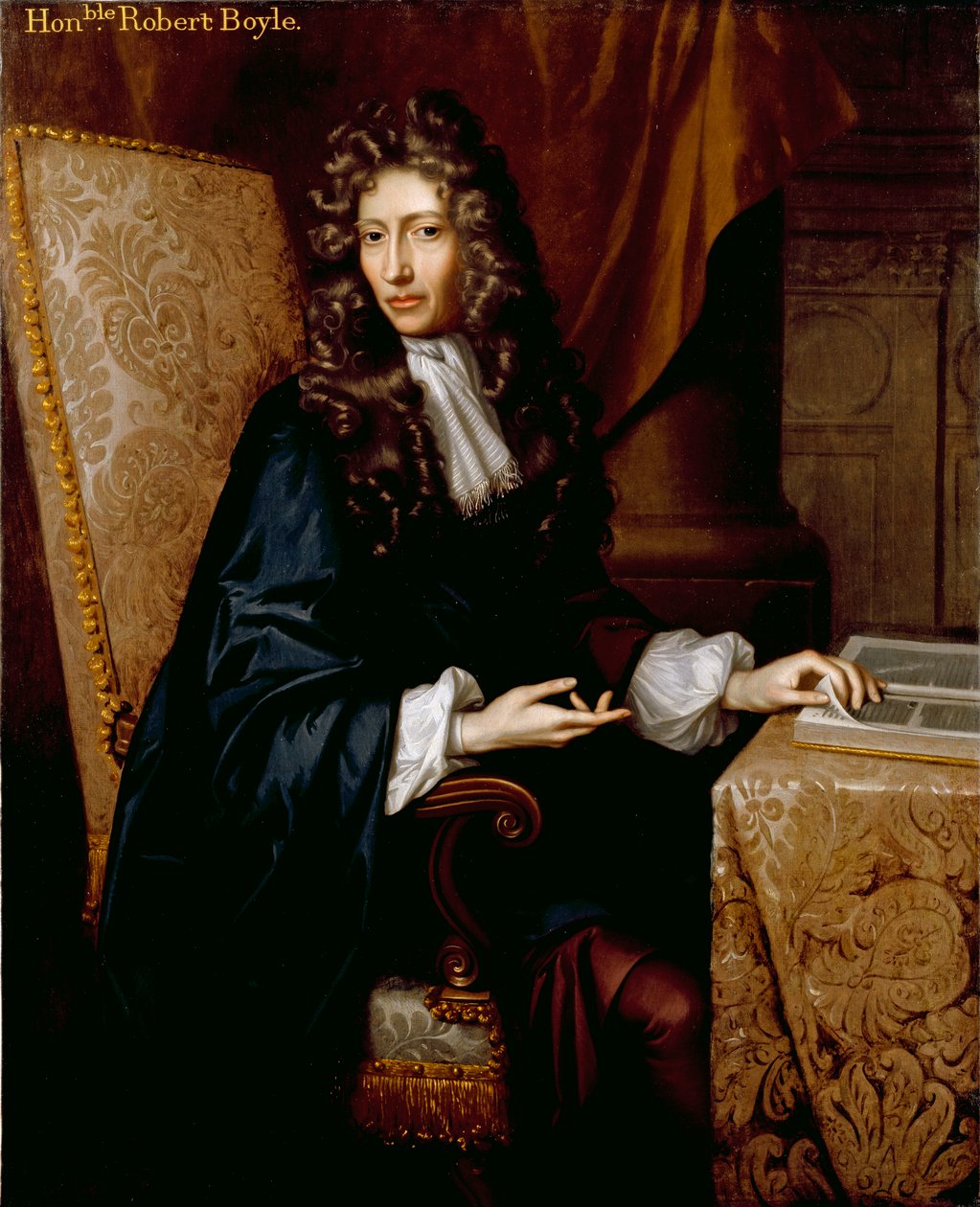Porträt des Hon. Robert Boyle, um 1689 von Peter (school of) Lely