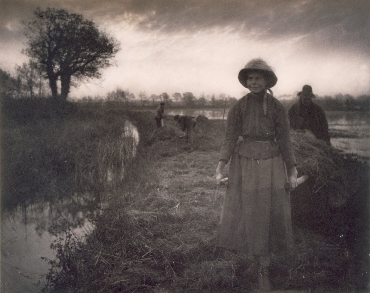 Poling das Marschheu, Leben und Landschaft auf den Norfolk Broads, 1886 von Peter Emerson und Thomas Goodall
