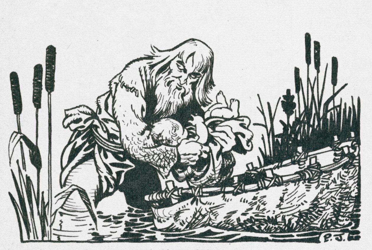 Taliesin, der größte der walisischen Barden, vor 1.500 Jahren in einem Korakel gefunden von Peter Jackson