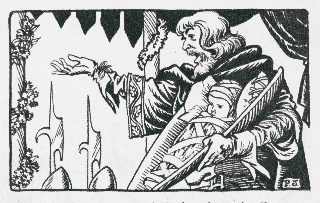 Der erste Prinz von Wales, geboren in der Burg Caernarvon, wird von König Edward I. dem walisischen Volk vorgestellt von Peter Jackson