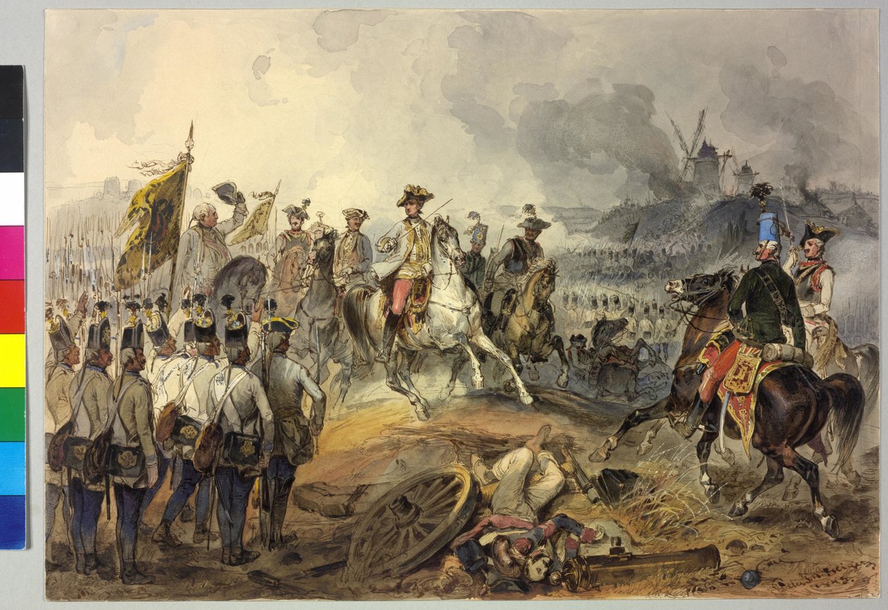 Erster Koalitionskrieg. 1.3.1793. Karl Schlacht bei Aldenhoven 1793 von Peter Johann Nepomuk Geiger
