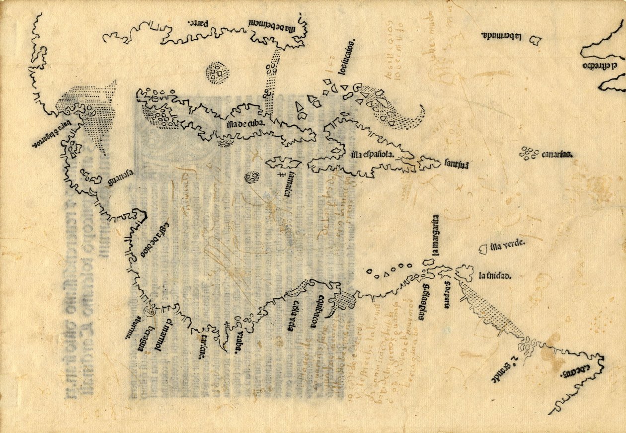 Karte der Karibik von Peter Martyr d