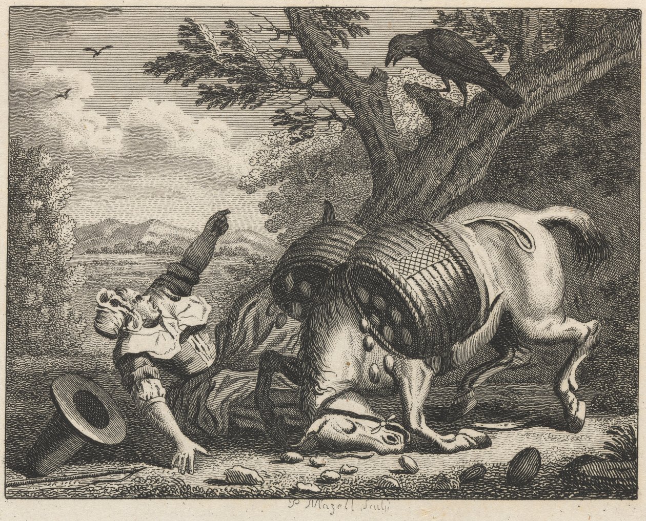 Die Frau des Bauern und der Rabe von Peter Mazell