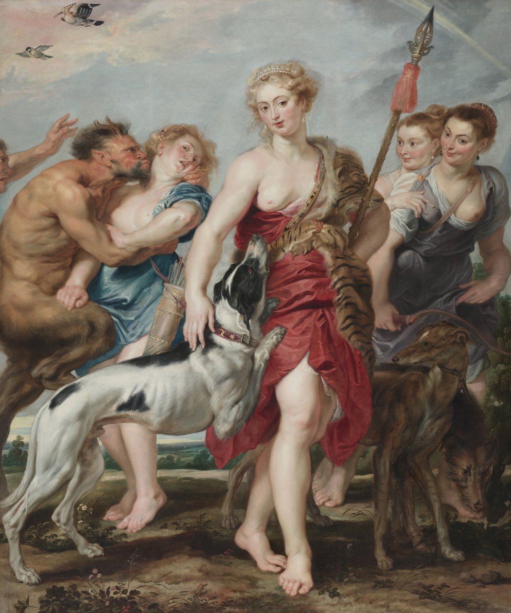 Diana und ihre Nymphen auf dem Weg zur Jagd, ca. 1615 von Peter Paul Rubens