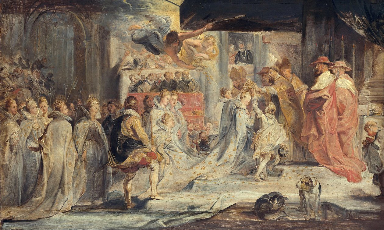 Die Krönung der Königin (Skizze zum Medici-Zyklus) von Peter Paul Rubens
