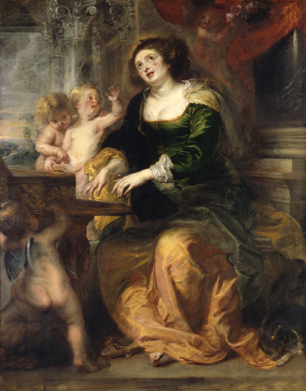 Die Heilige Cäcilie spielt das Virginal von Peter Paul Rubens