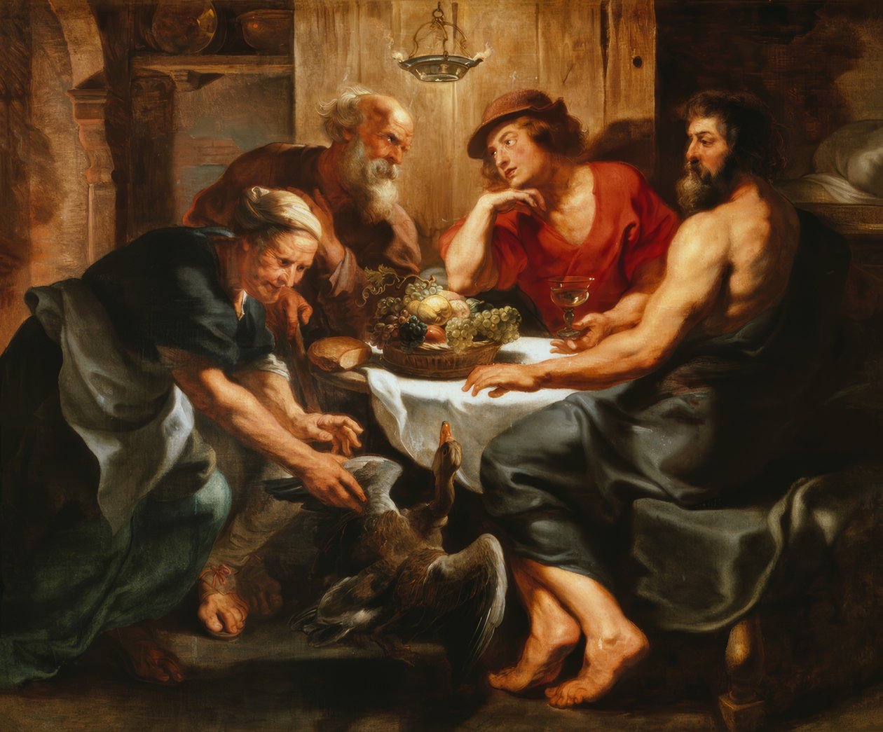 Jupiter und Merkur bei Philemon und Baucis von Peter Paul Rubens