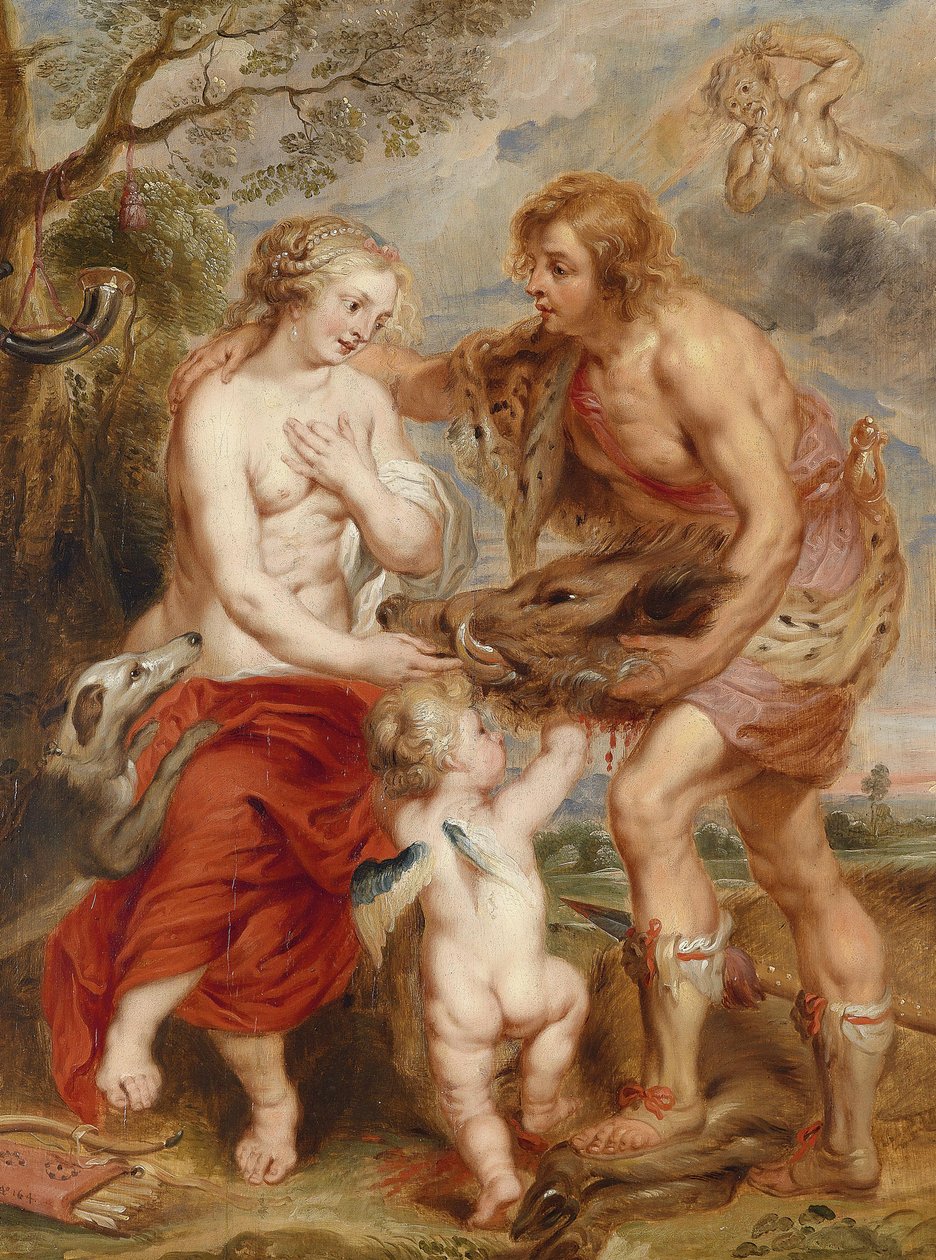 Meleager bietet Atalanta den Kopf des Kalydonischen Ebers an von Peter Paul Rubens