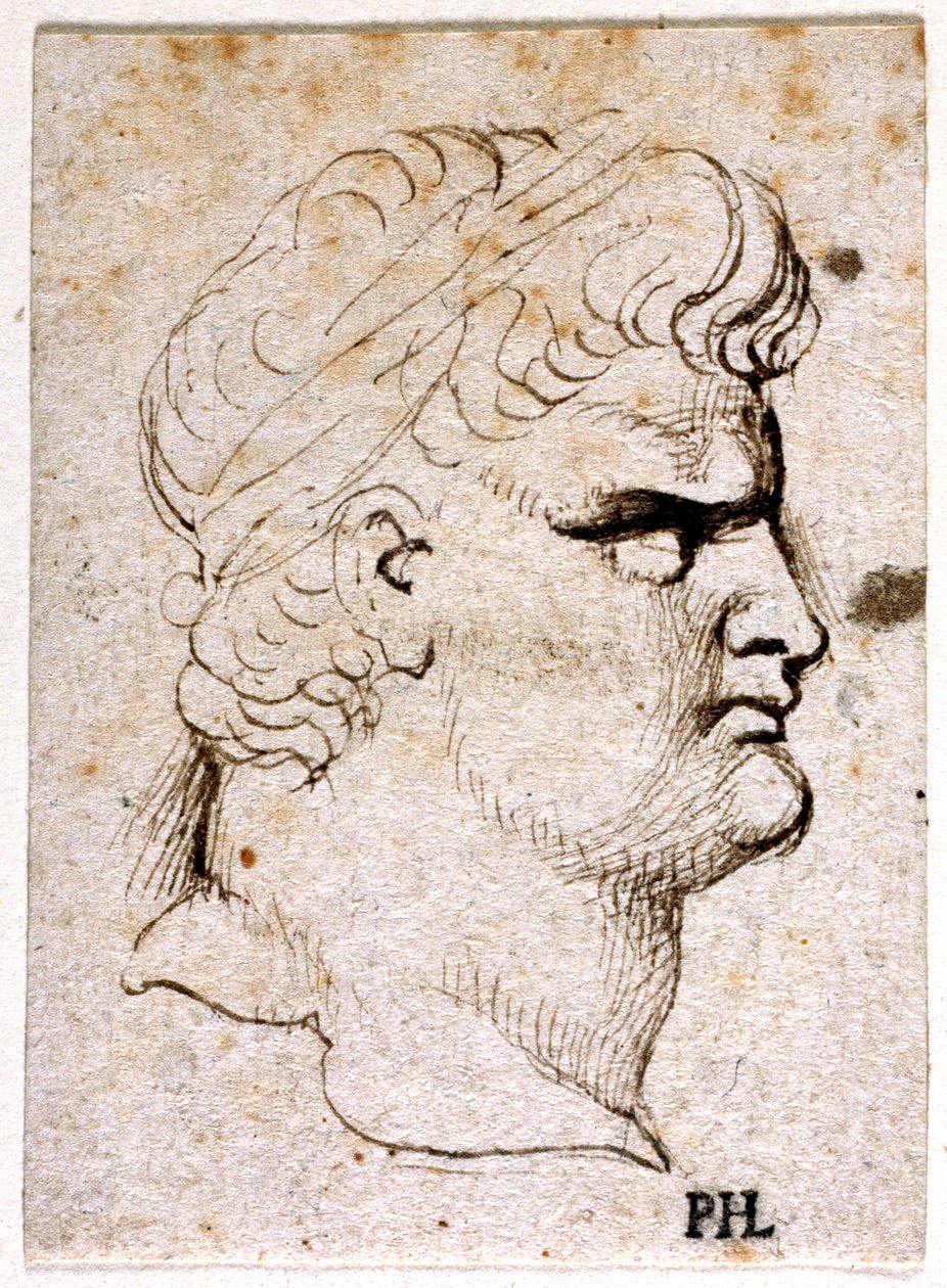 Nero, aus zehn Zeichnungen von acht der ersten zwölf Kaiser, nach den Medaillen von Giovanni da Cavino von Peter Paul Rubens