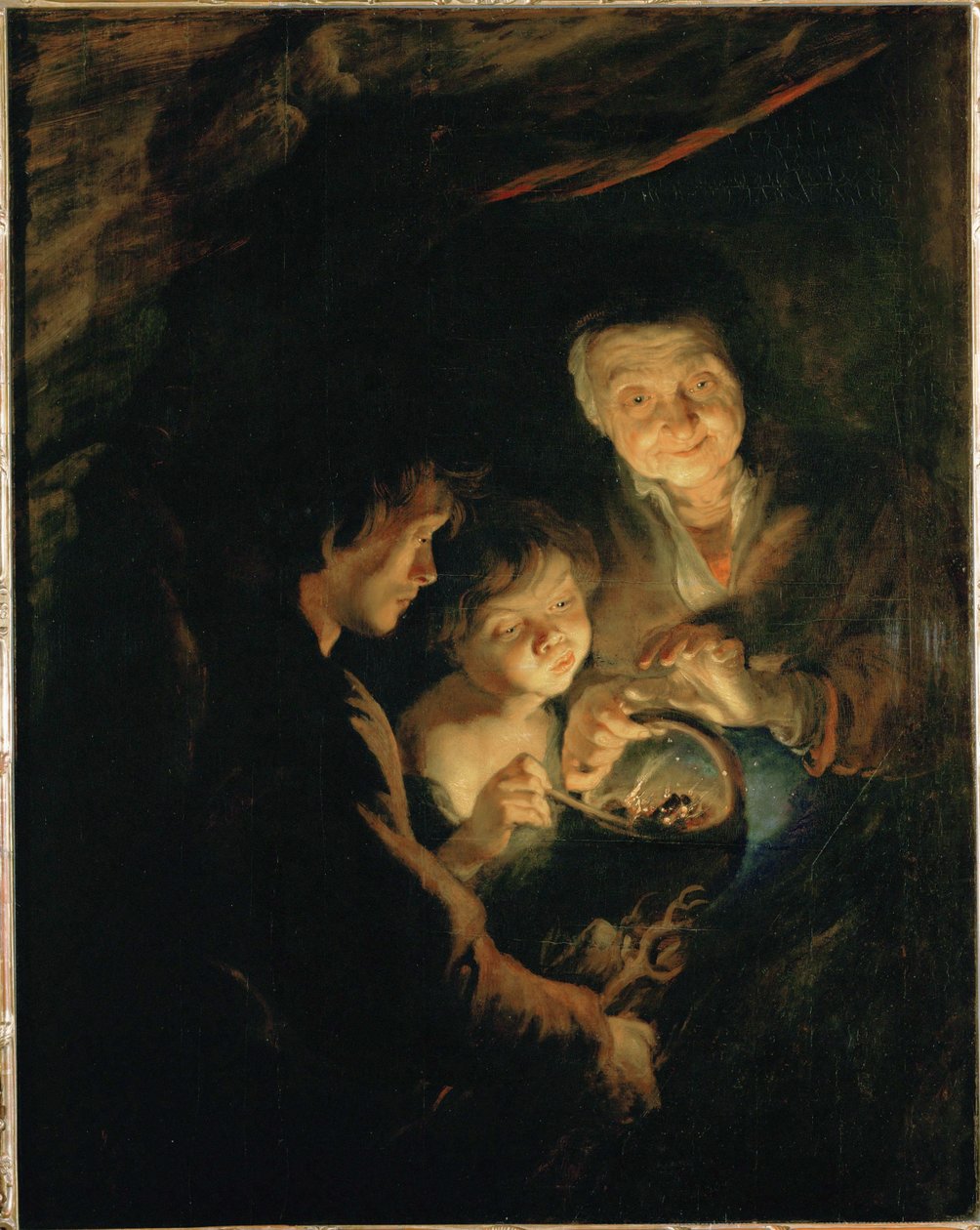 Alte Frau mit einem Kohlenbecken, um 1618-20 von Peter Paul Rubens